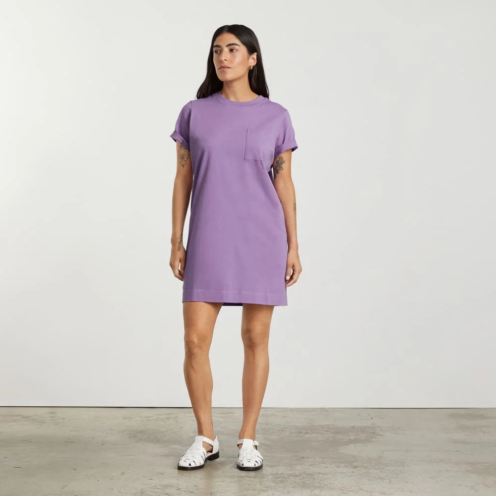 The Organic Cotton Weekend Tee Dress | Dark Orchid (4)