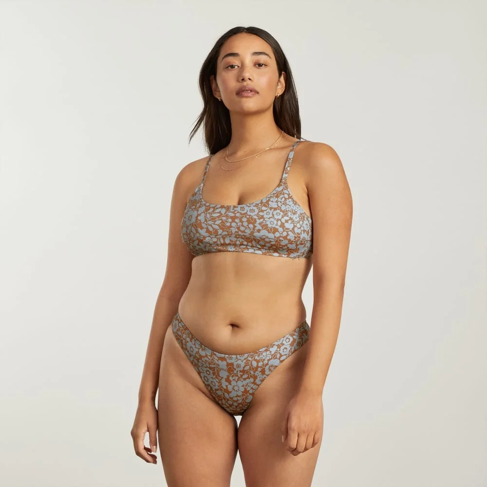 The Scoop-Neck Bikini Top | Honey Floral (4)