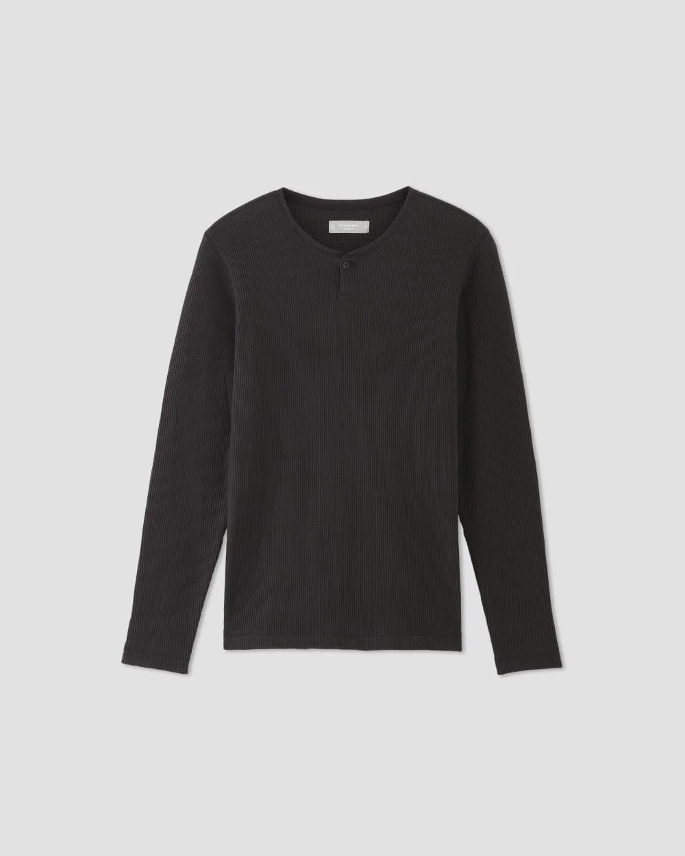 The Waffle Long-Sleeve Henley | Black (3)