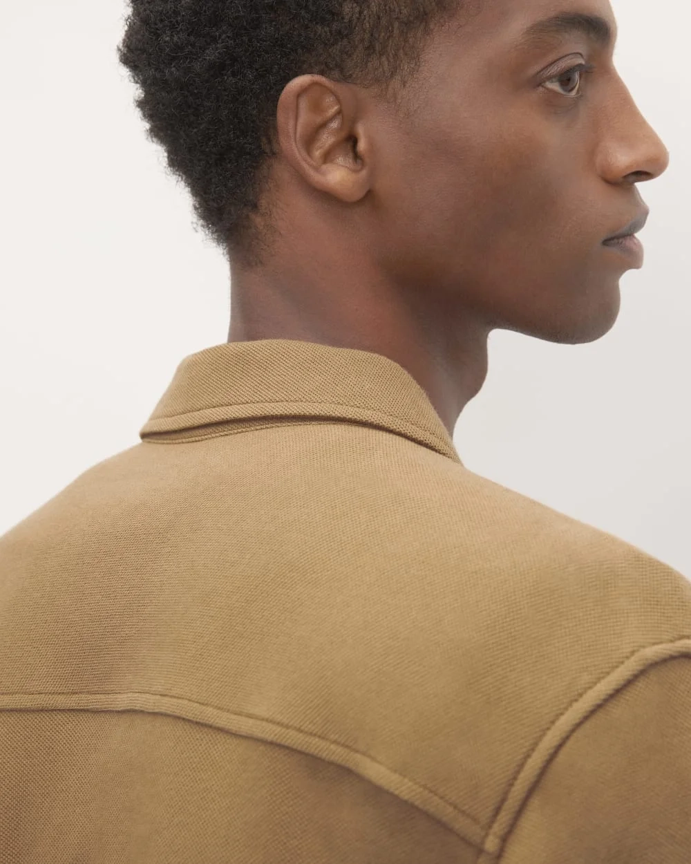 The Long-Sleeve Pique Shirt | Toasted Coconut (4)