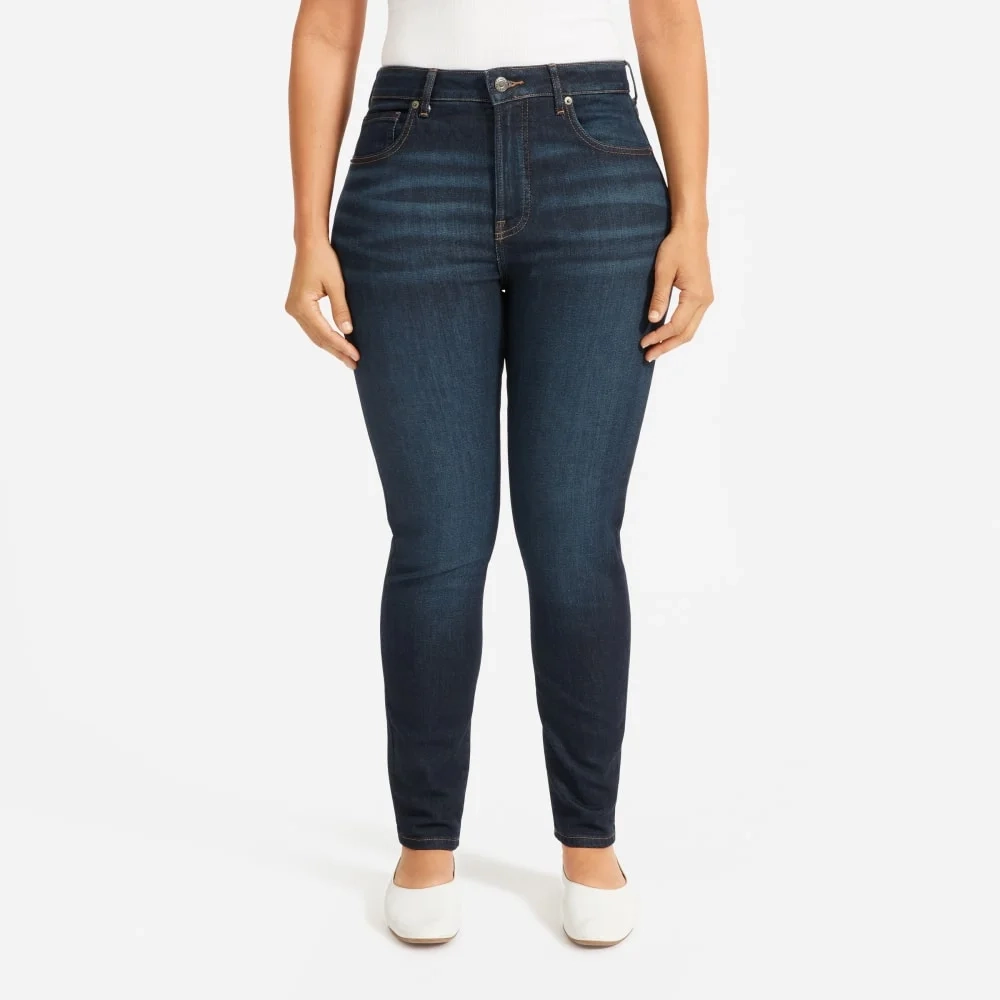 The Curvy Authentic Stretch High-Rise Skinny Jean | Dark Blue Wash | 28.5" Insea (11)