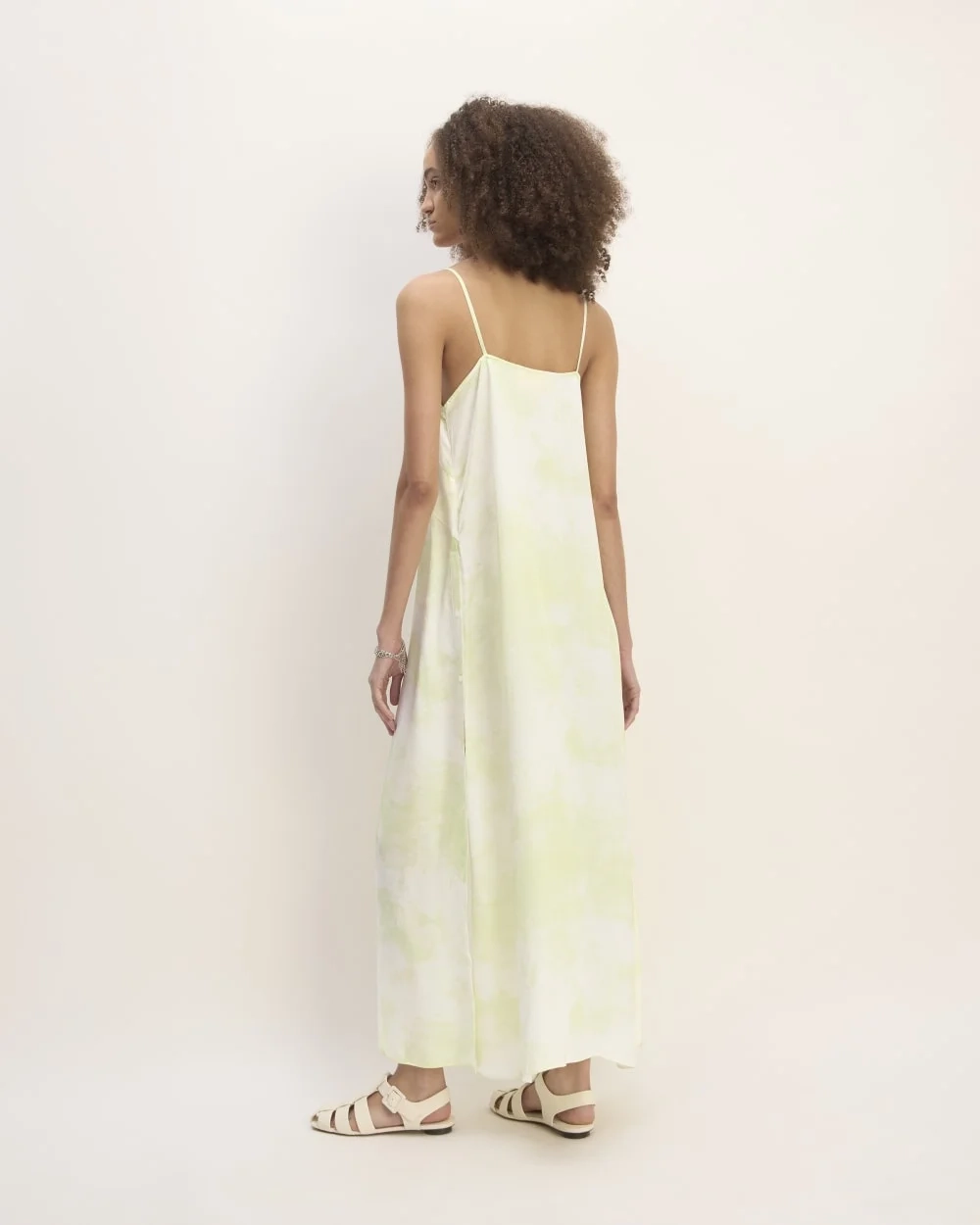 The Everlane x Marques' Almeida Satin Tie-Dye Dress | Seafoam Tie-Dye (3)