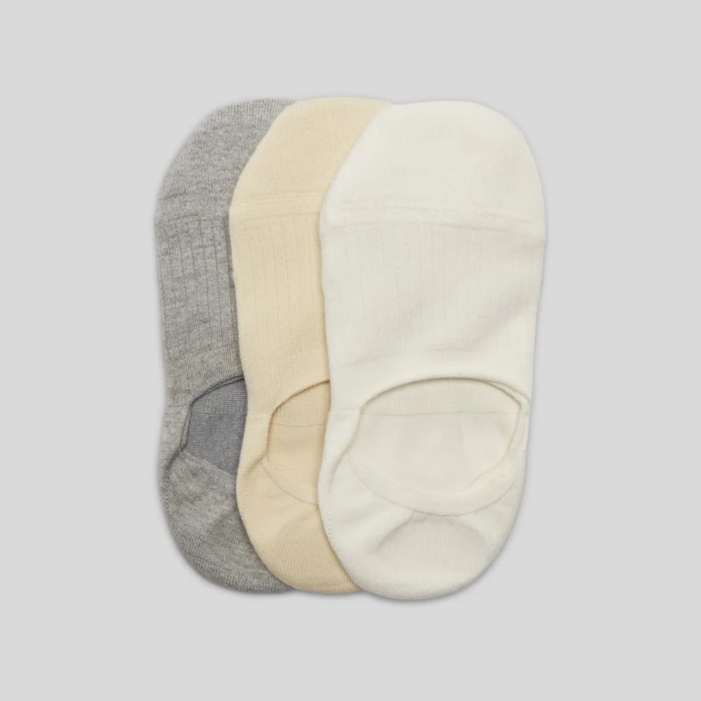The Organic Cotton No-Show Sock 3-Pack | Neutral Multi (3)