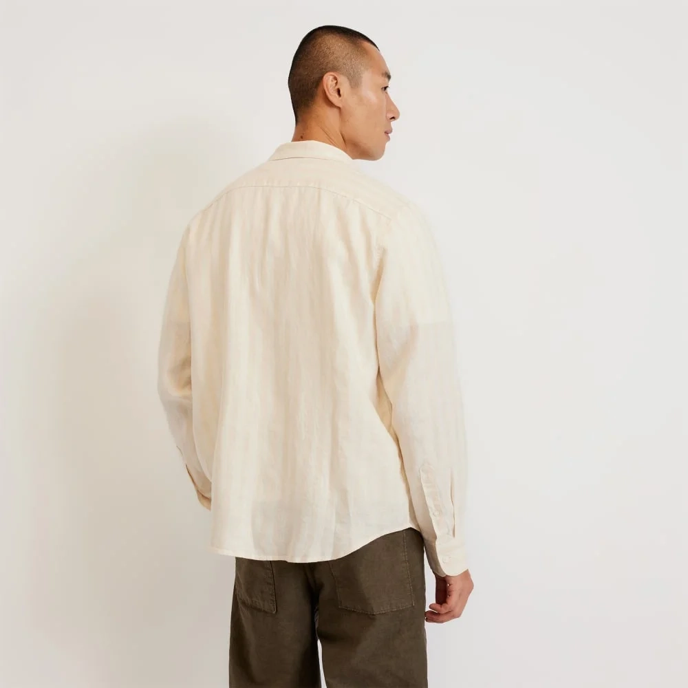 The Classic Shirt in Linen | Brazilian Sand / Canvas Tan (4)