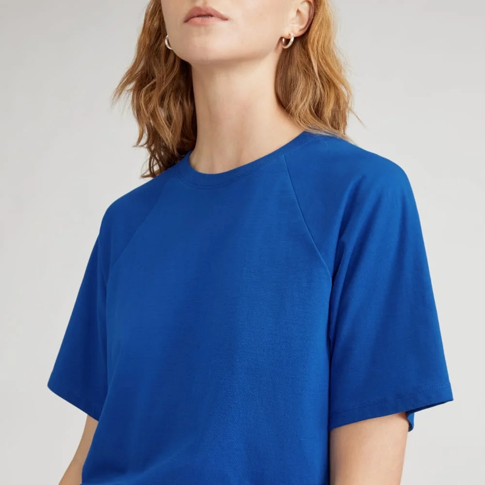 The Organic Cotton Raglan Tee | Mazarine Blue (3)