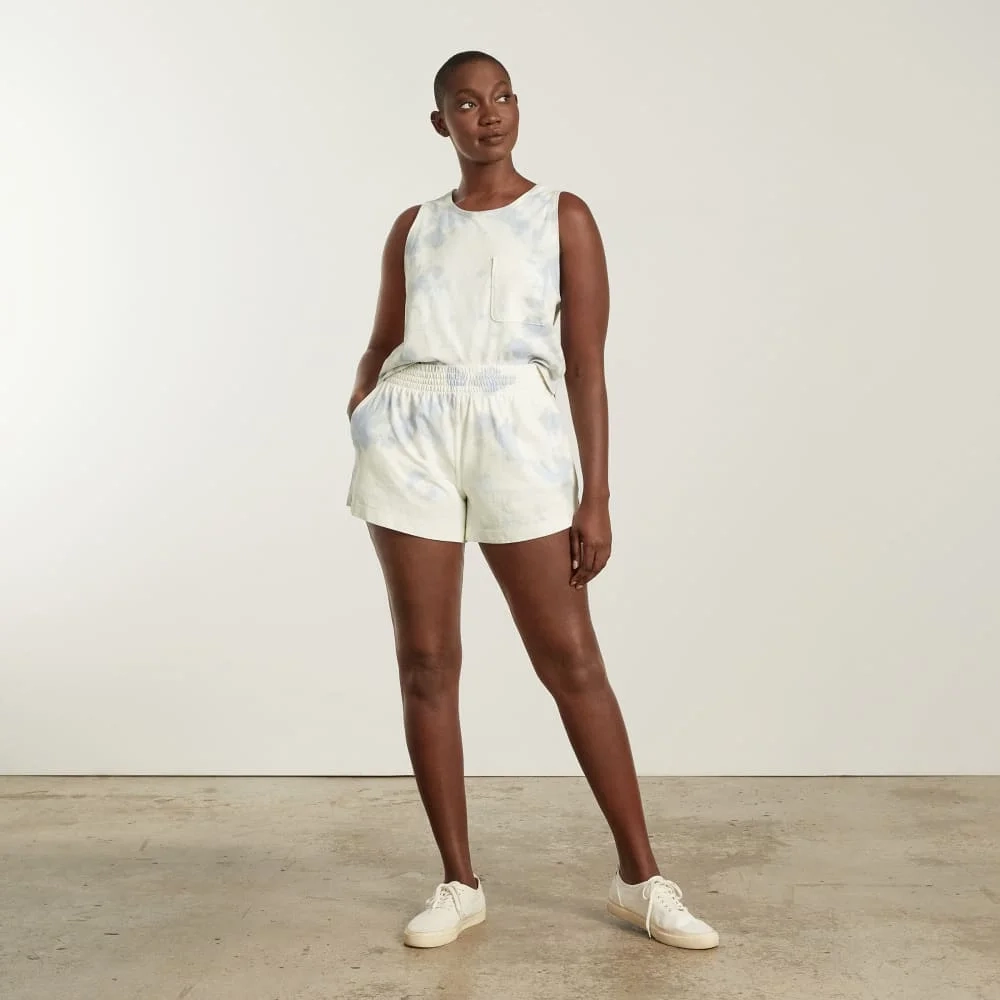 The Retro Jersey Short | Blue Slate Tie Dye (3)