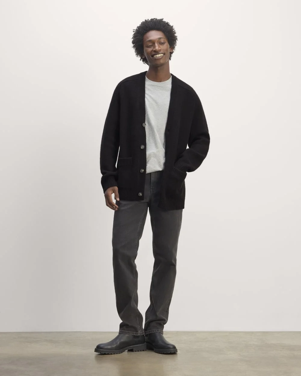 The Cloud Relaxed Cardigan |  Black (4)