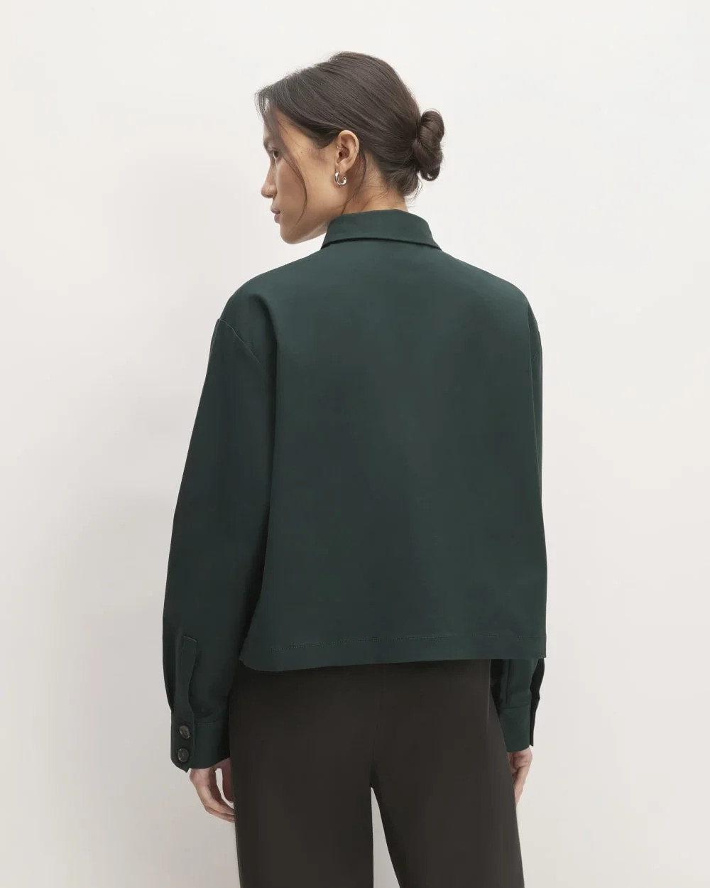 The Structured Cotton Cropped Shirt | Scarab (2)