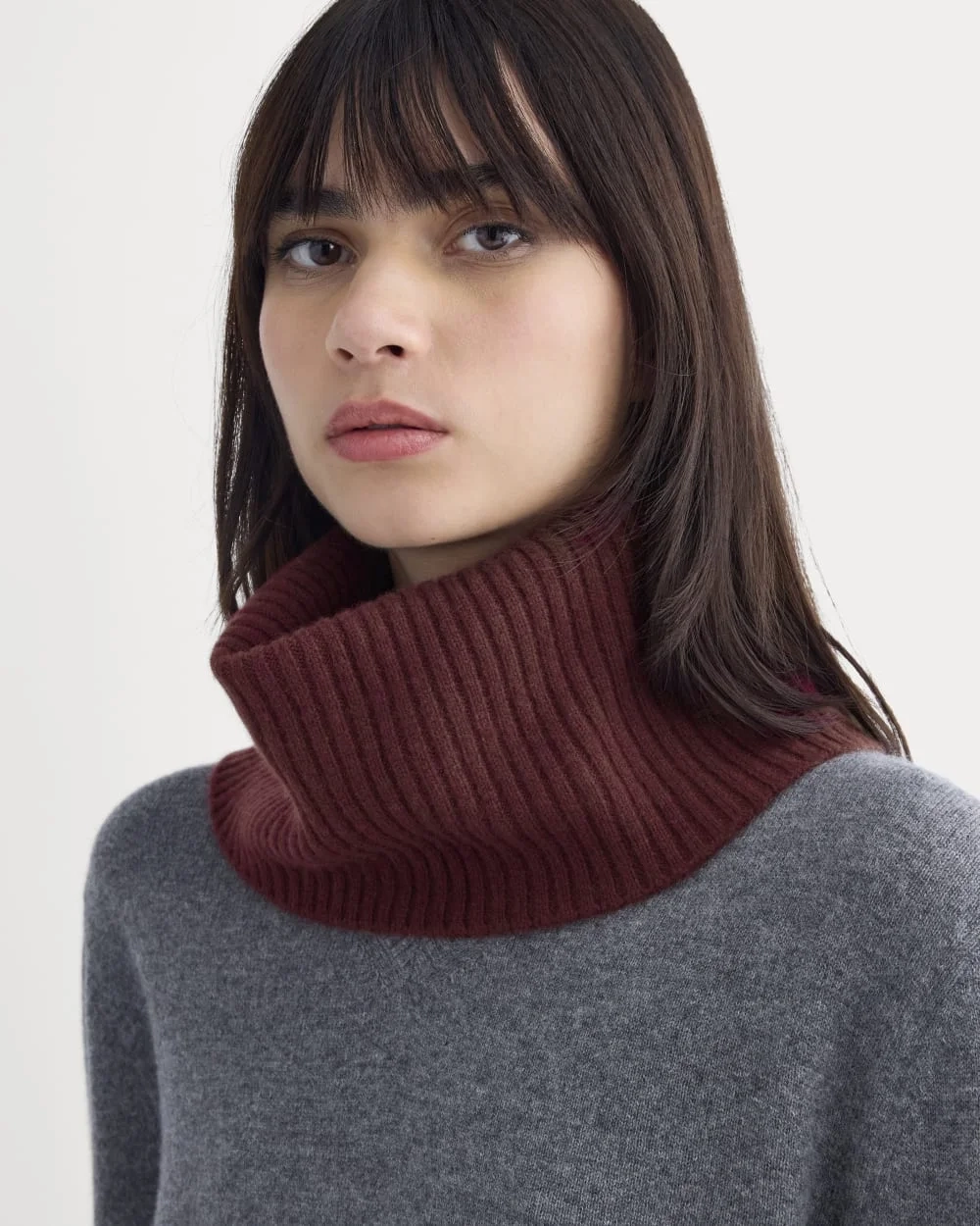 Cashmere Snood | Burgundy (3)