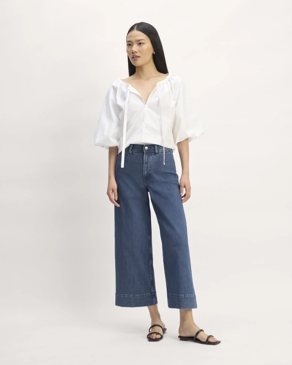 The Supima® Puff-Sleeve Top | White