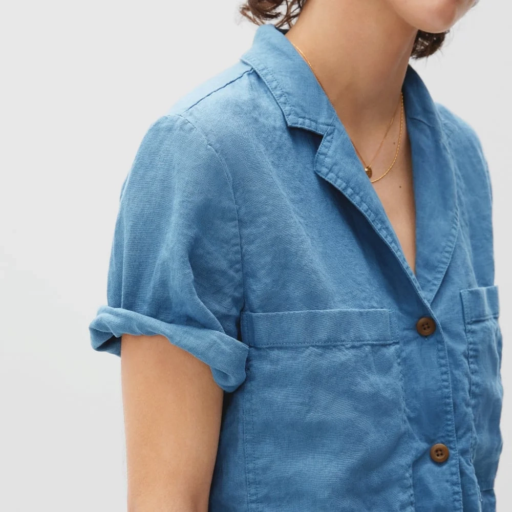 The Linen Workwear Shirt | Aegean (5)