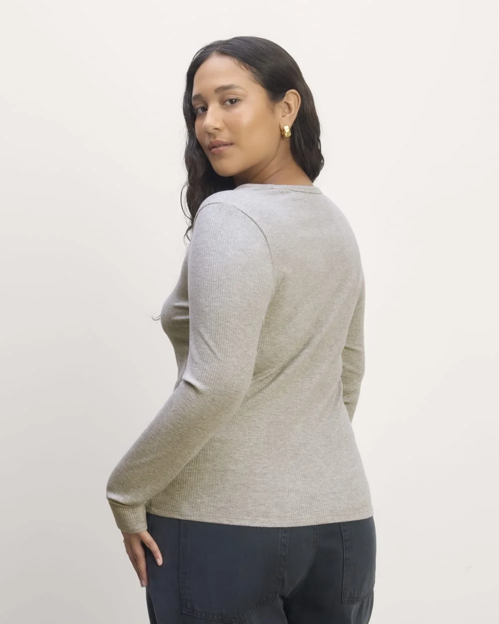 The Shimmy Long-Sleeve Tee | Heathered Grey (3)