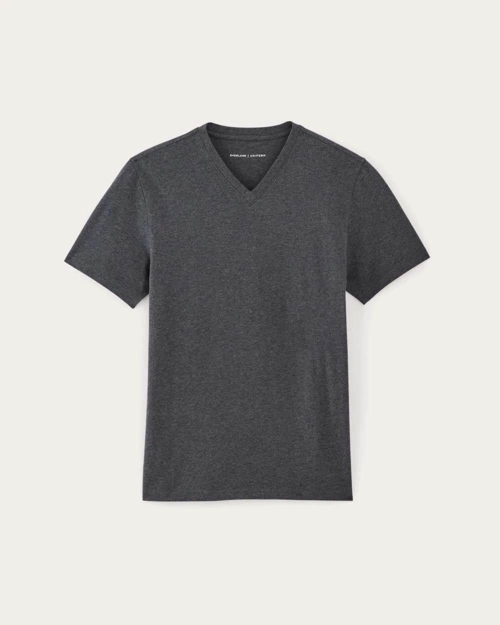 The Essential Organic V-Neck Tee | Heather Deep Navy (3)