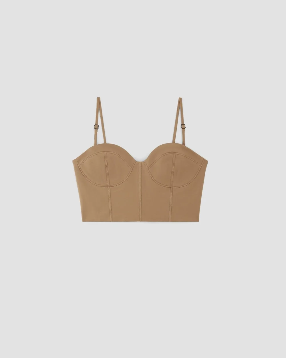 The Structured Cotton Bustier | Toasted Coconut (6)
