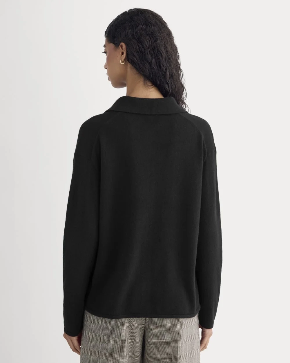Cashmere Button-Up Shirt | Black (5)