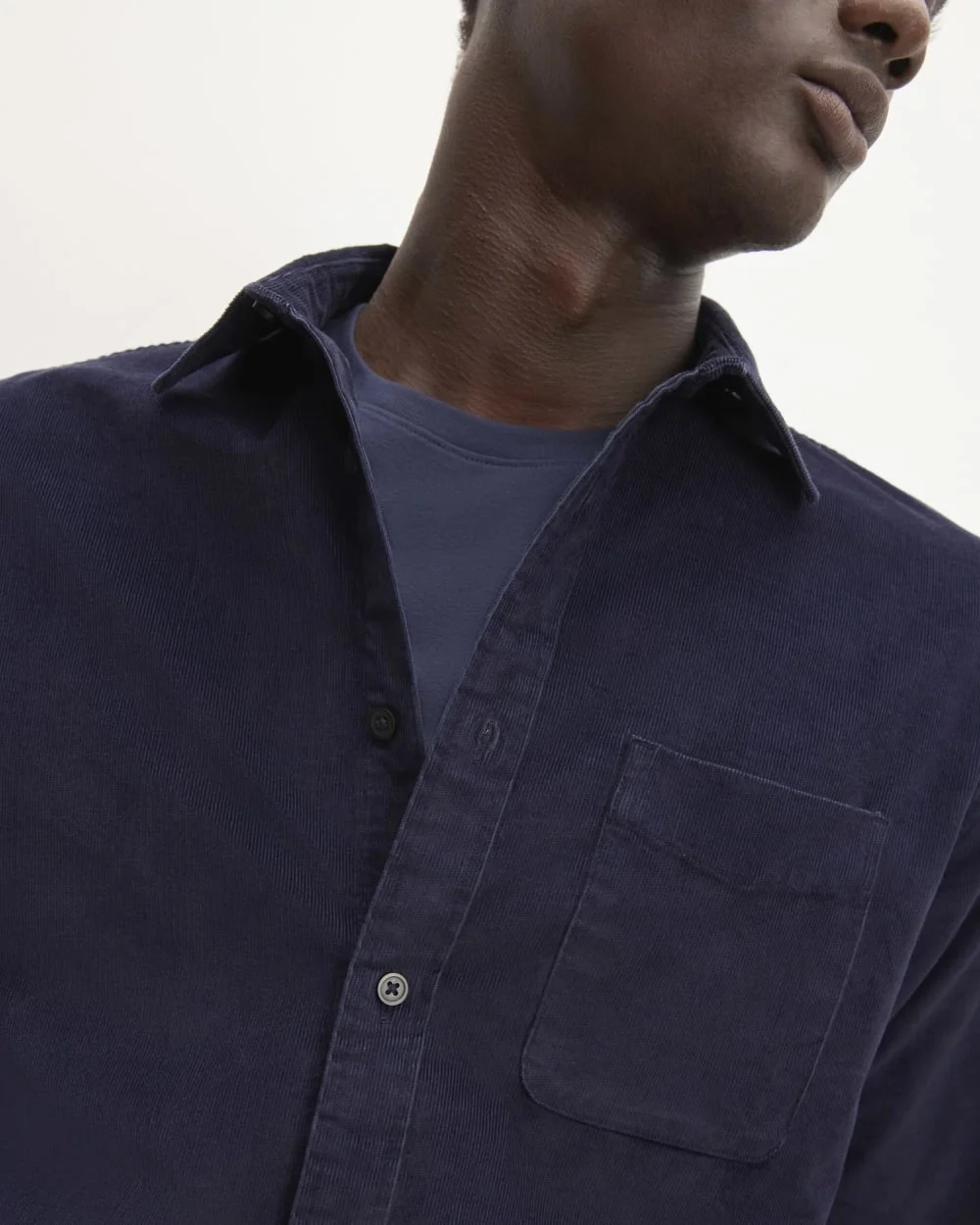 The Relaxed Corduroy Shirt  | Navy (6)