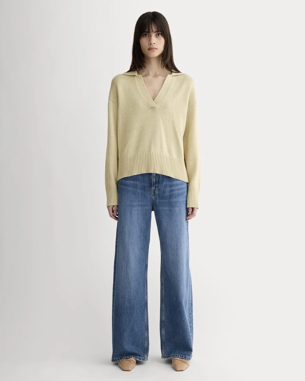 The Boxy Polo in Everyday Cotton | Mojave Desert / Natural (3)