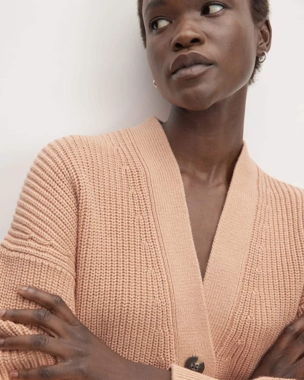 The Boxy Cardigan in Everyday Cotton | Blush Pink (4)