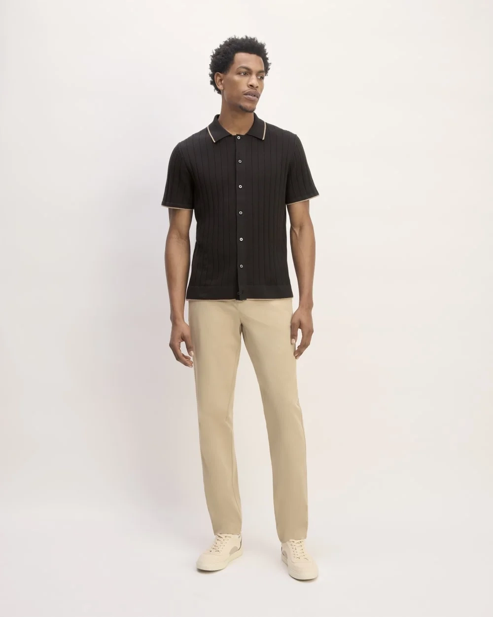 The No-Sweat Button-Down Polo | Black (4)