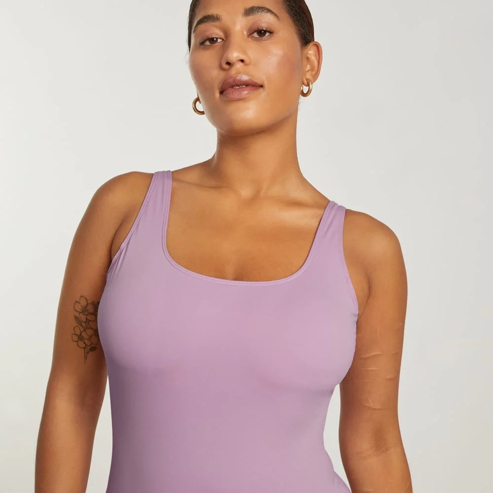 The Square-Neck One-Piece | Lilac (4)