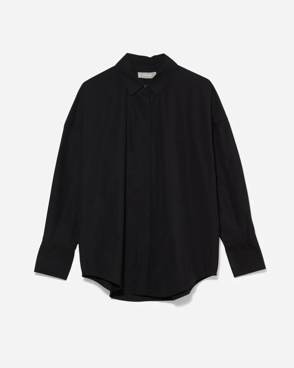 The Oversized Poplin Shirt | Black (8)