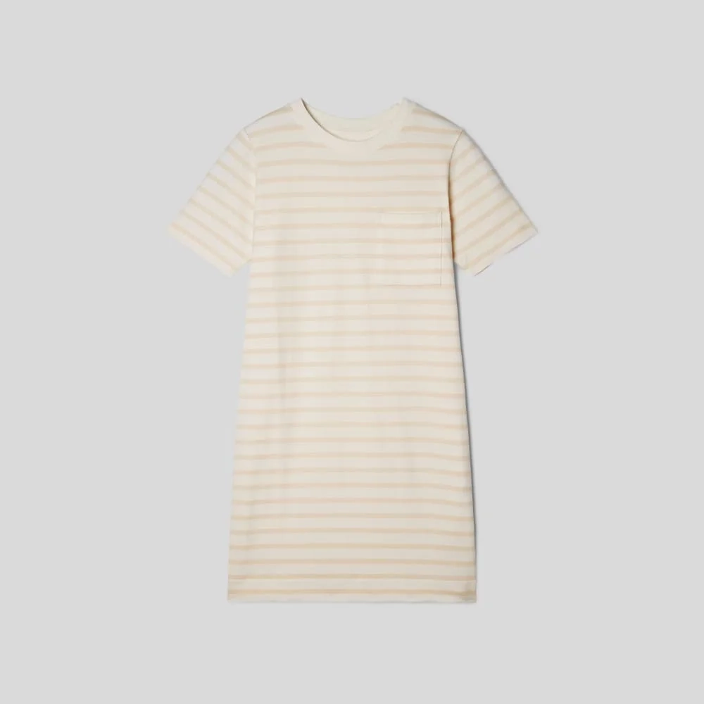 The Organic Cotton Weekend Tee Dress | Brazilian Sand / Canvas Tan (4)