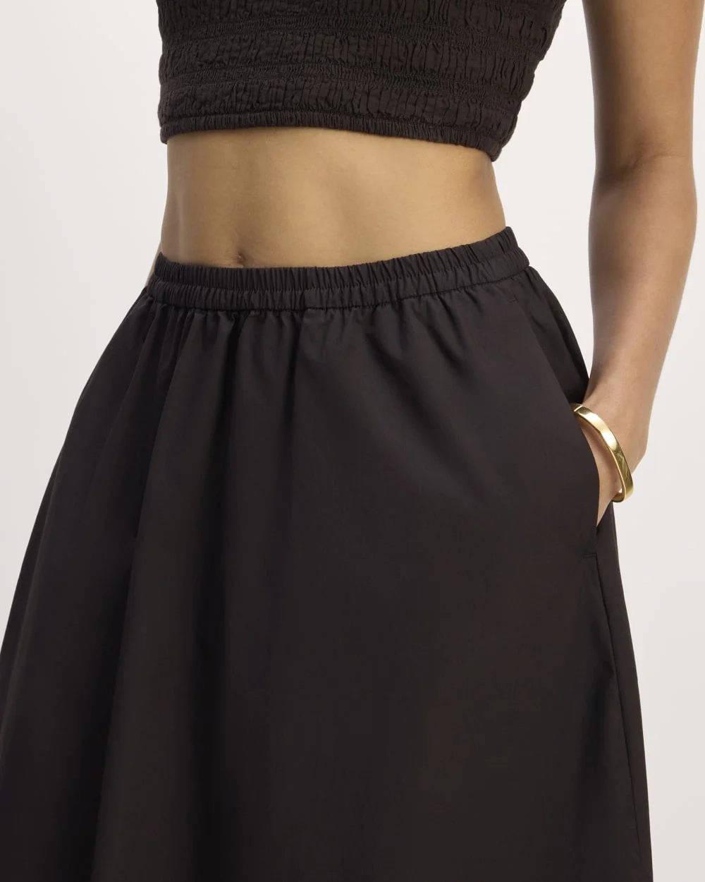 The Supima® Pull-On Maxi Skirt | Black (3)