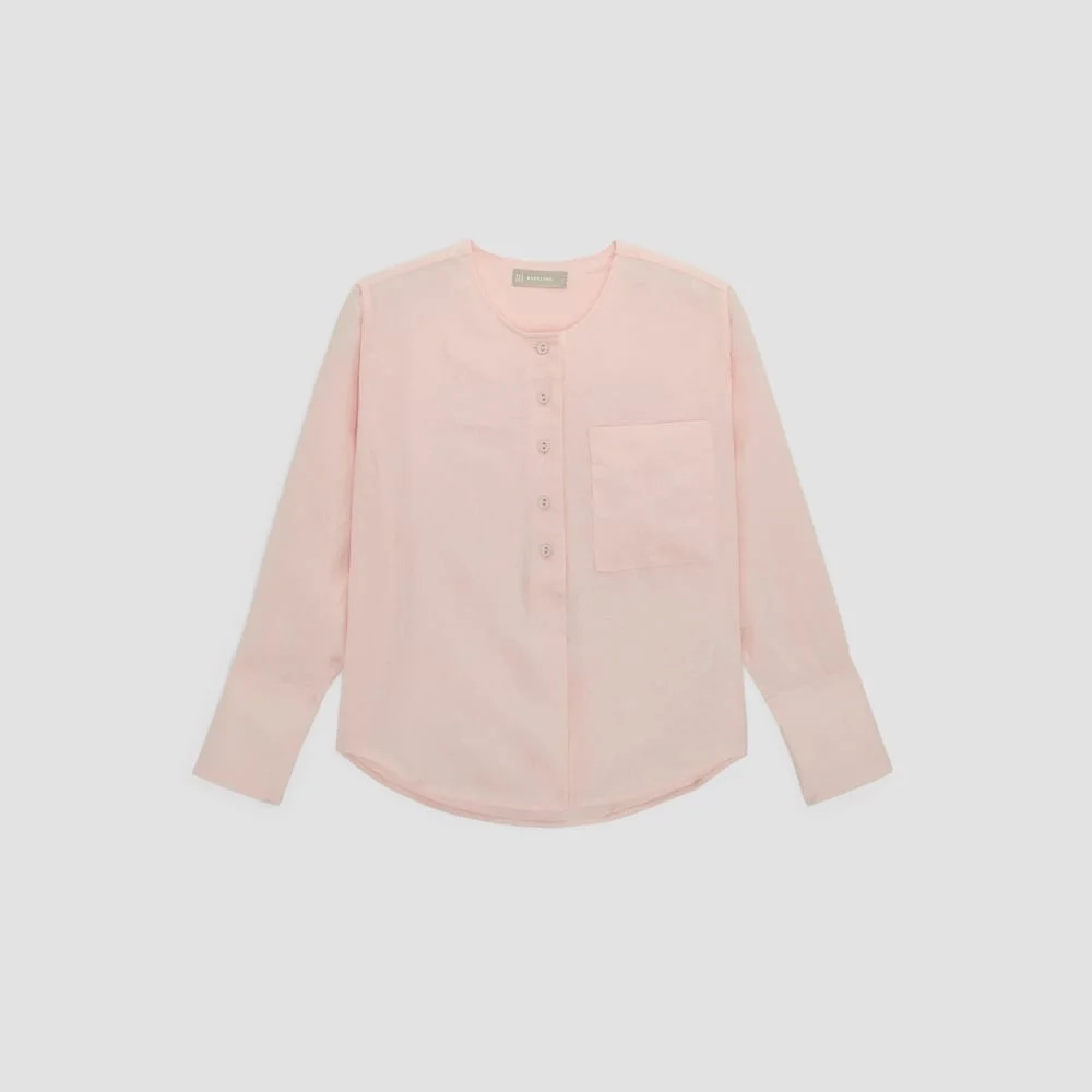 The Linen Popover Shirt | Petal Pink (6)