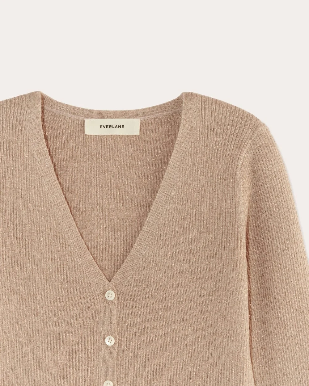 The Cardigan in Lurex Merino | Gold (3)