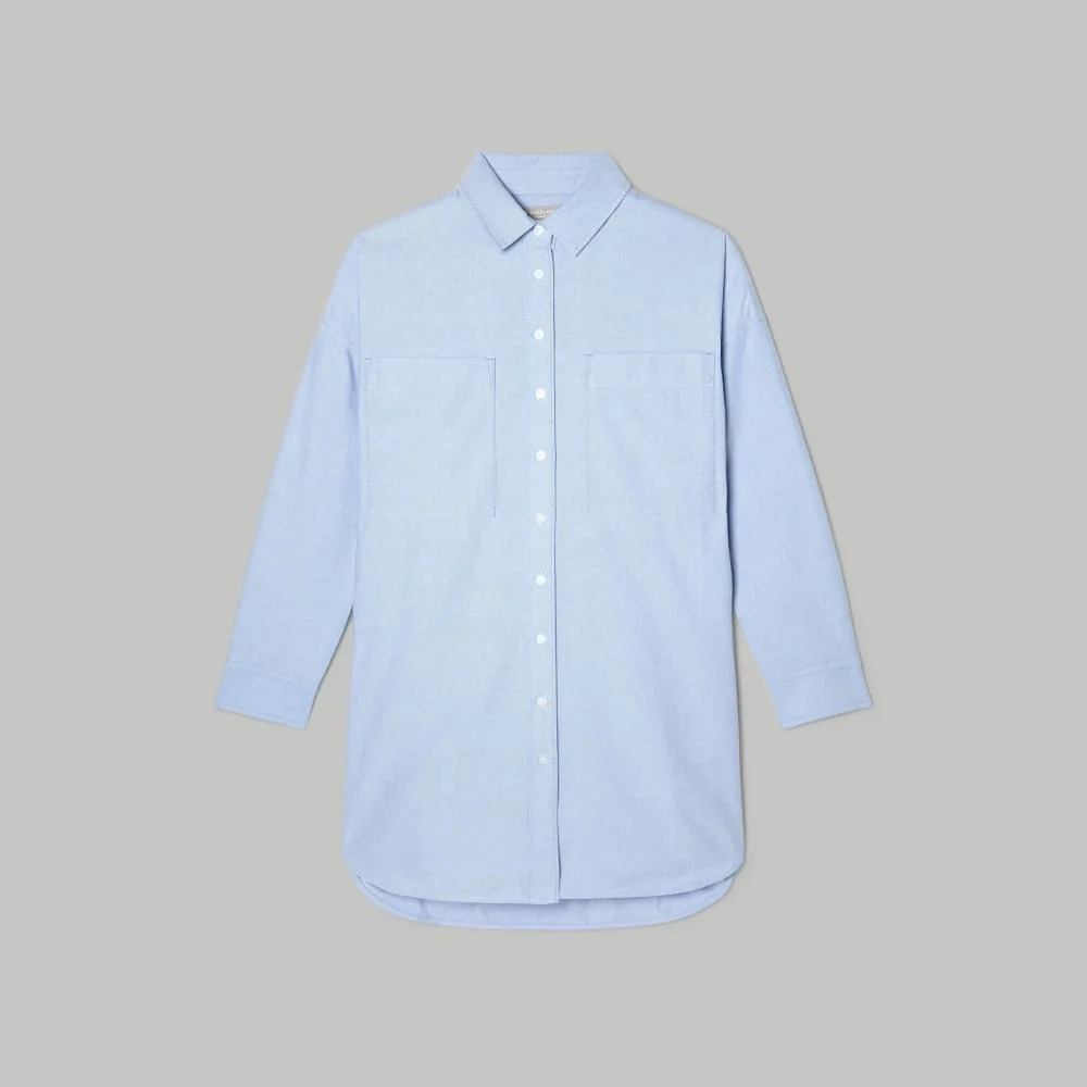 The Way Long Oxford Shirt | Light Blue (4)