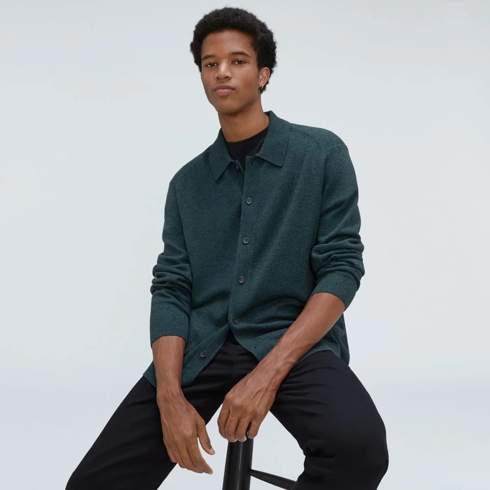 The Merino-Blend Sweater Polo | Deep Teal (4)