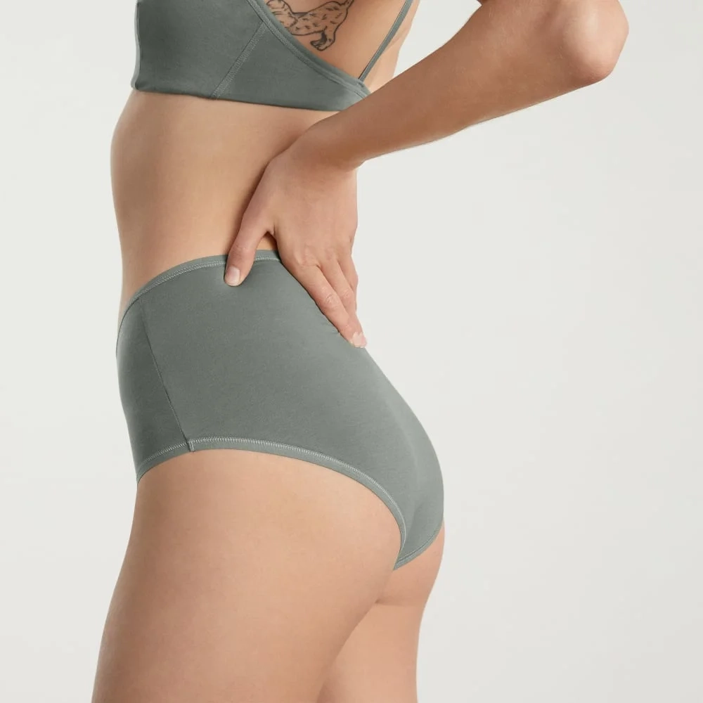 The Cotton High-Rise Hipster | Dark Sage (5)