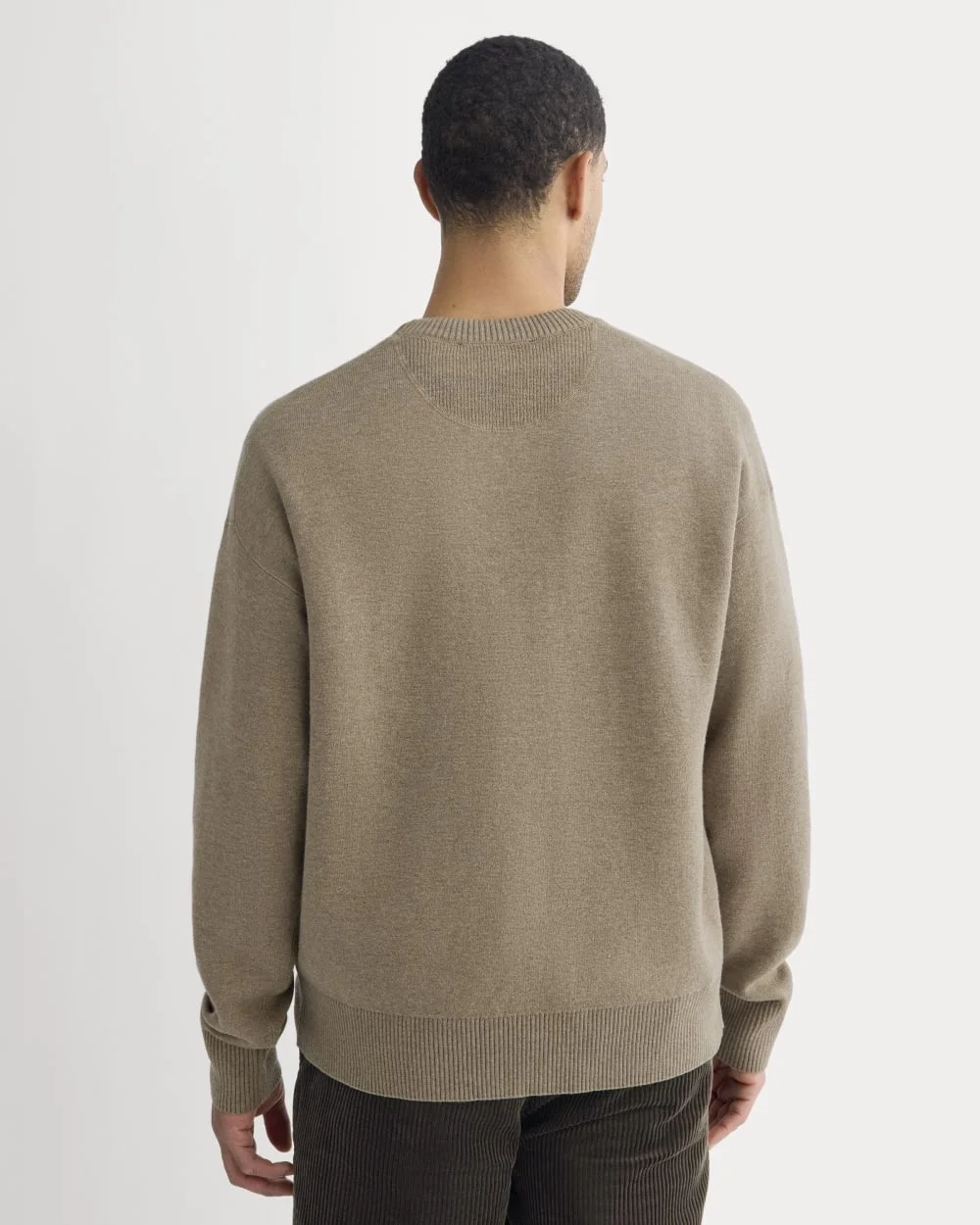 Luxe Merino Double-Knit Sweater | Taupe Melange (6)