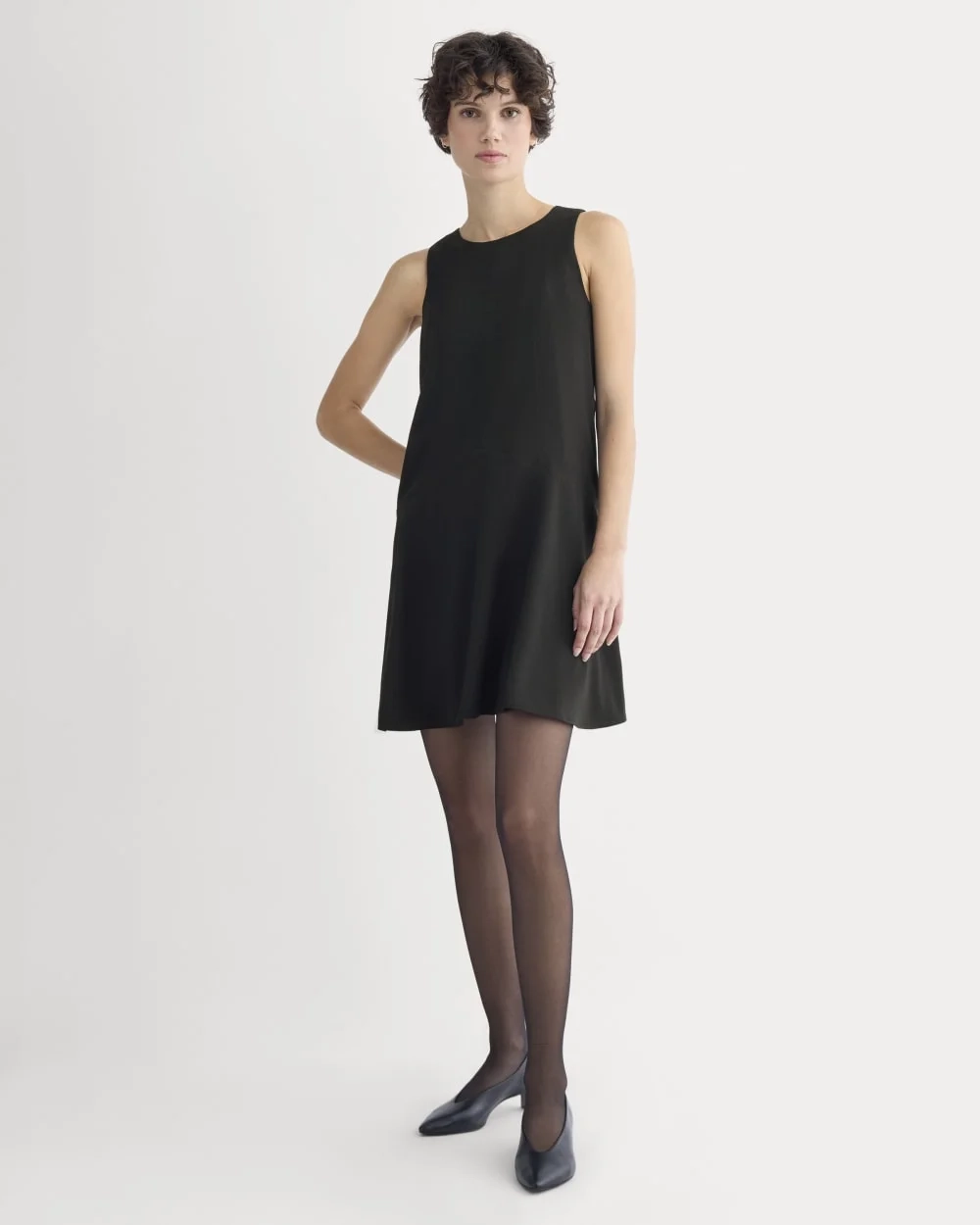 Drop Waist Mini Dress | Black