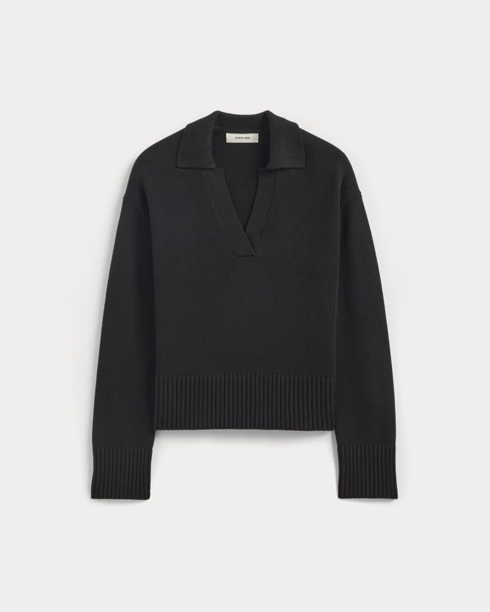 The Boxy Polo in Everyday Cotton | Black (4)