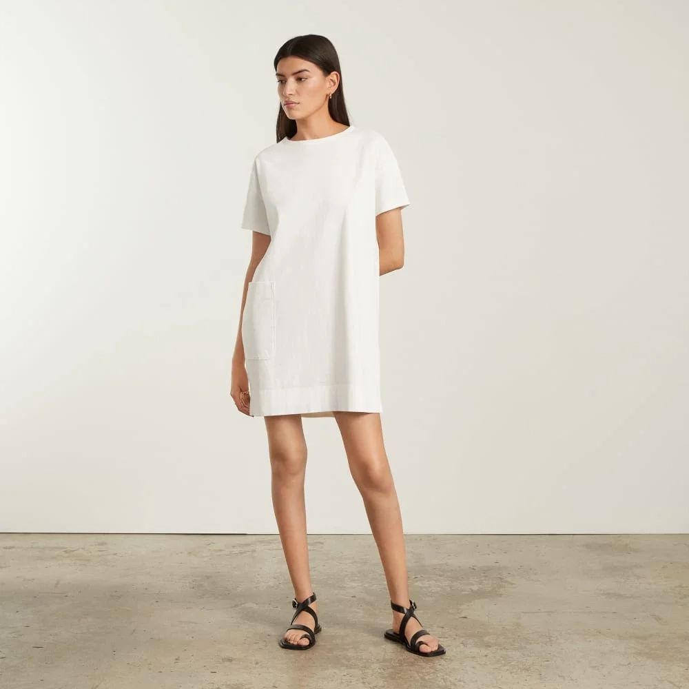 The Oversized Mariner Dress | White (5)