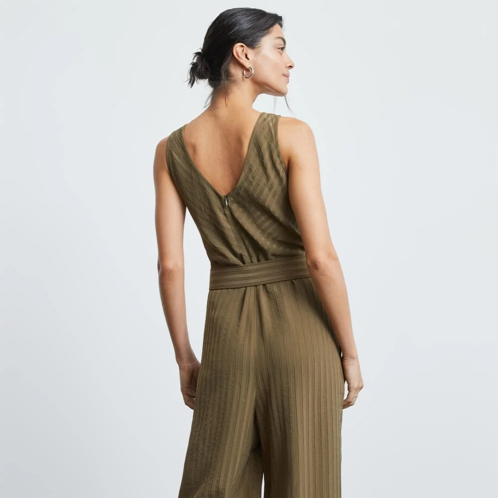 The City Stripe Draped Jumpsuit | Beech (6)