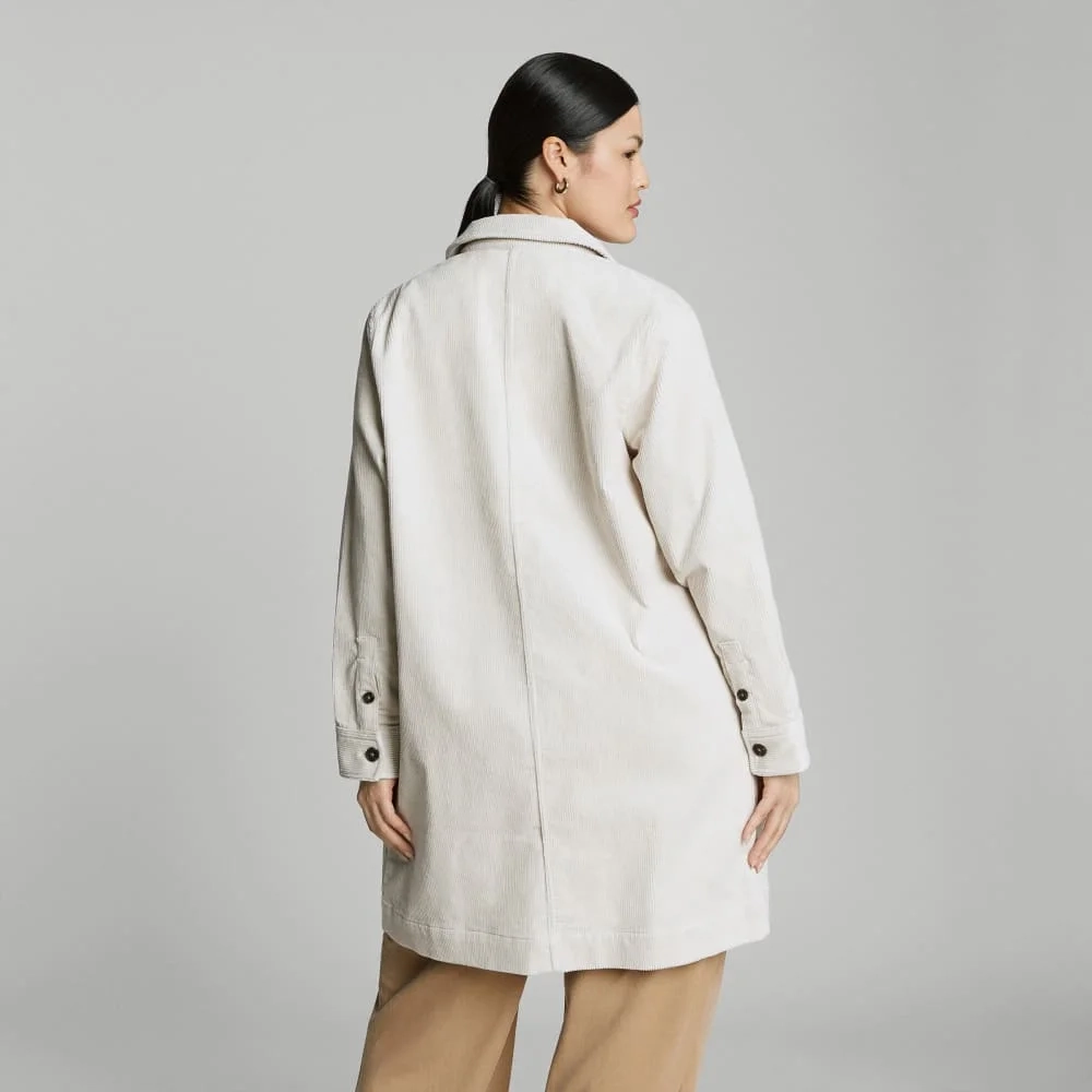 The Corduroy Long Shirt Jacket | Sandstone (4)