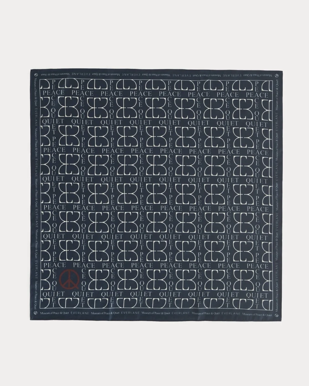 Everlane x Peace & Quiet Silk Bandana |  Navy (3)