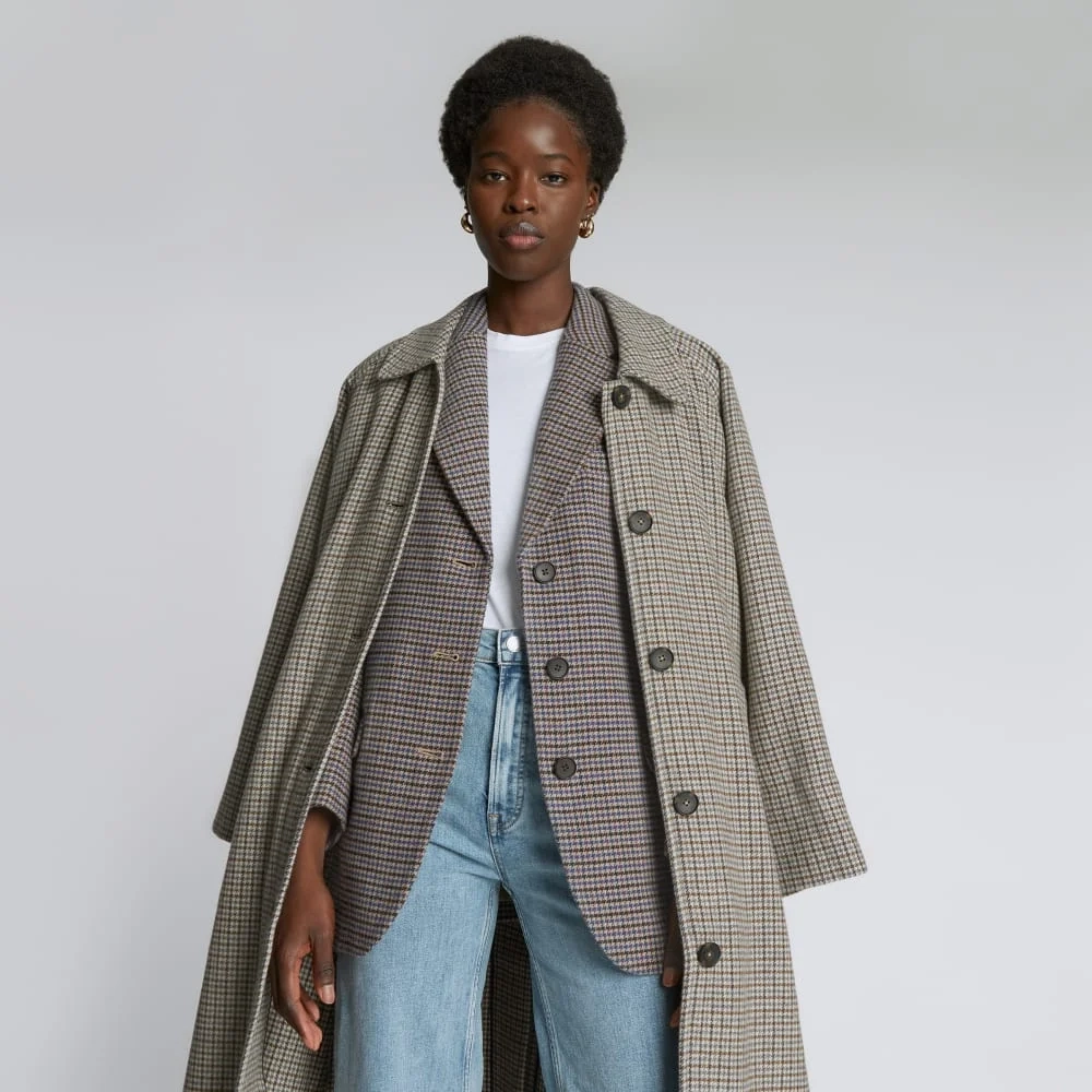 The ReWool® ’80s Blazer | Blue / Brown Houndstooth (4)