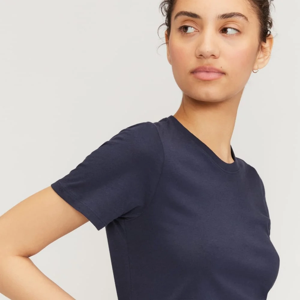 The Organic Cotton Crew Tee | Navy (3)