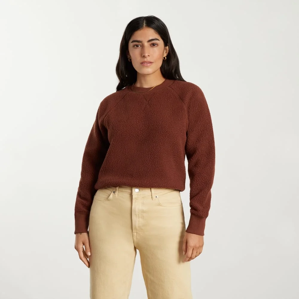 The ReNew Fleece Raglan Sweatshirt | Rosewood (6)