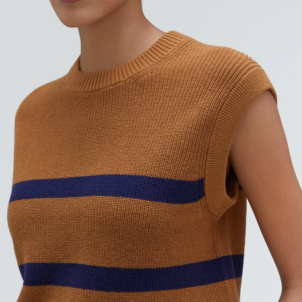 The Cotton Summer Sweater Tank | Caramel (5)