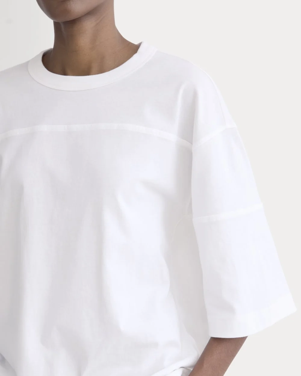Oversized Varsity Tee in Essential Cotton | White (3)