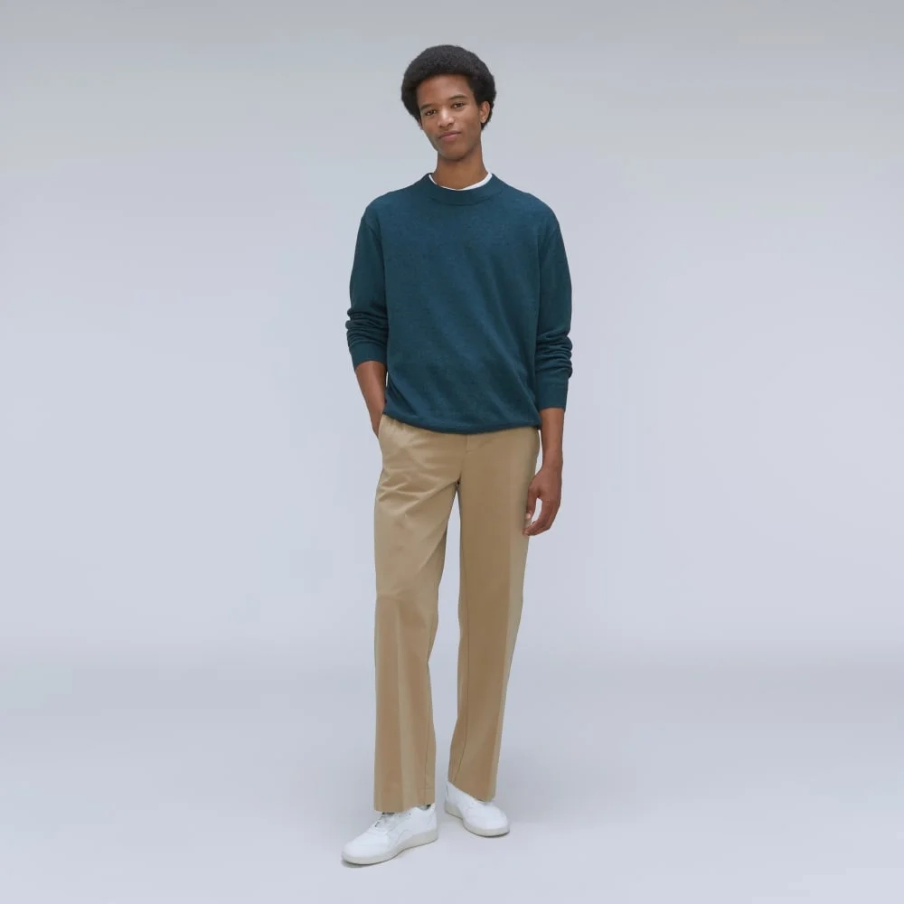 The Merino-Blend Crewneck Sweater | Deep Teal (5)