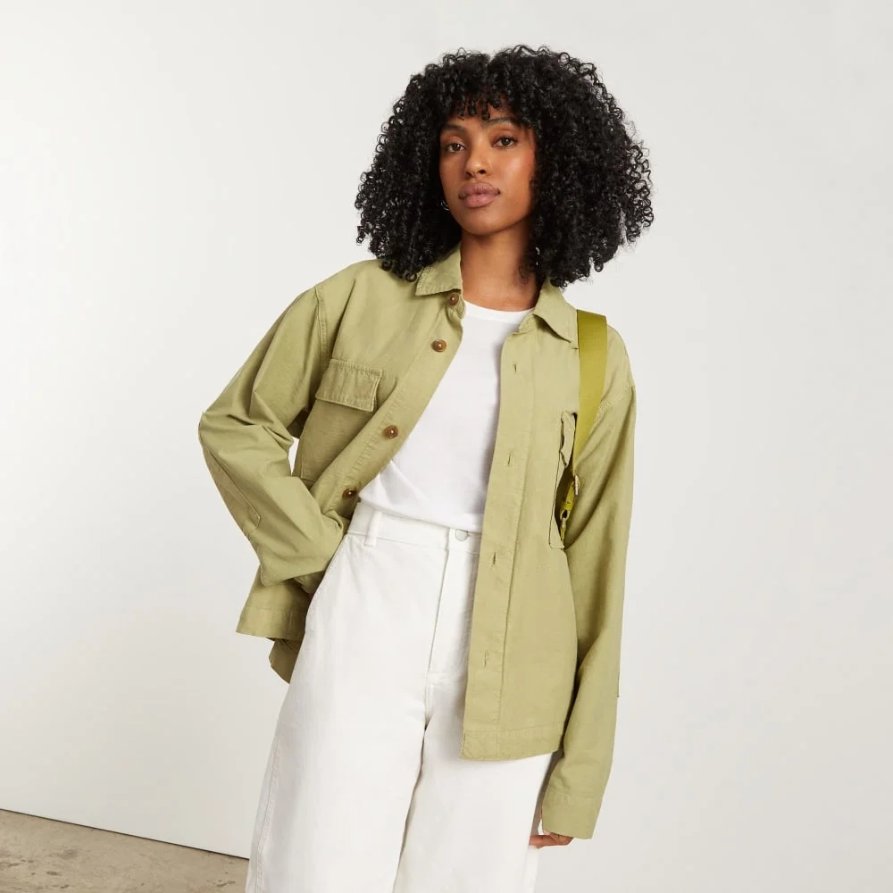 The Everyone Spring Shirt Jacket | Sage (7)