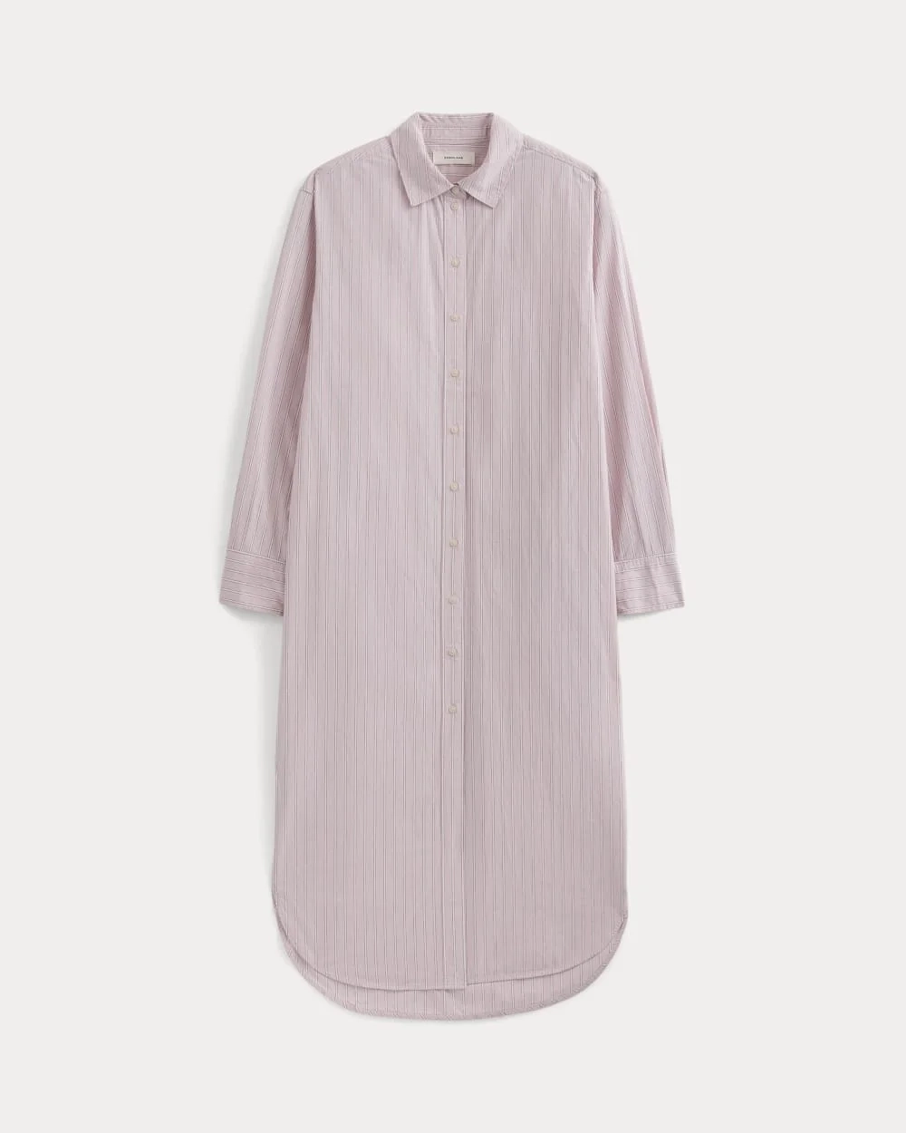 Midi Shirtdress in Ultrasoft Cotton | Burnished Lilac/Gardenia (3)