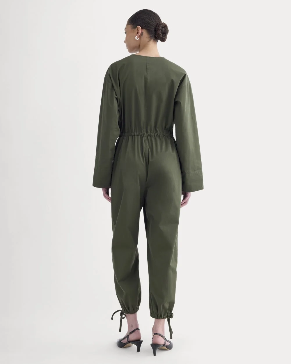 The Utility Drawstring Jumpsuit | Dark Forest (4)