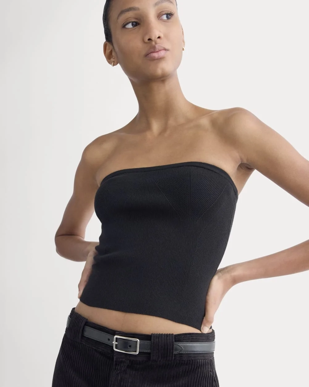 Knit Tube Top | Black (4)