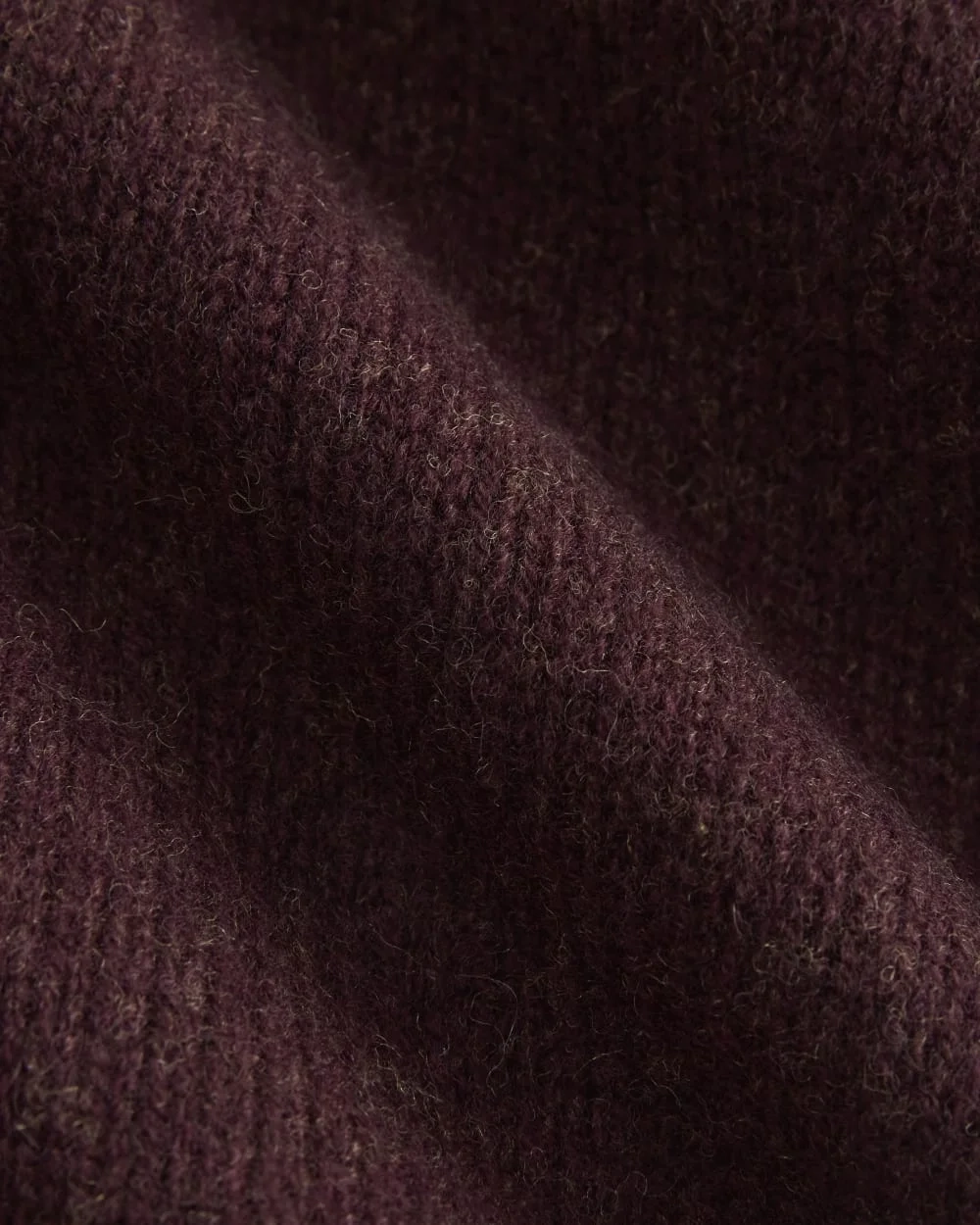 Cropped Boxy Crew in Luxe Merino | Heathered Winetasting (4)